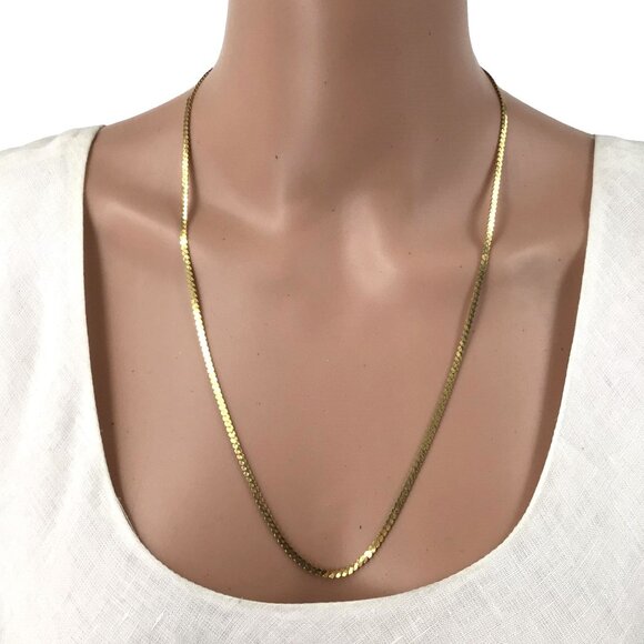 Vintage Giovanni Chain Necklace Gold Tone 24 Inch Length - Picture 1 of 3